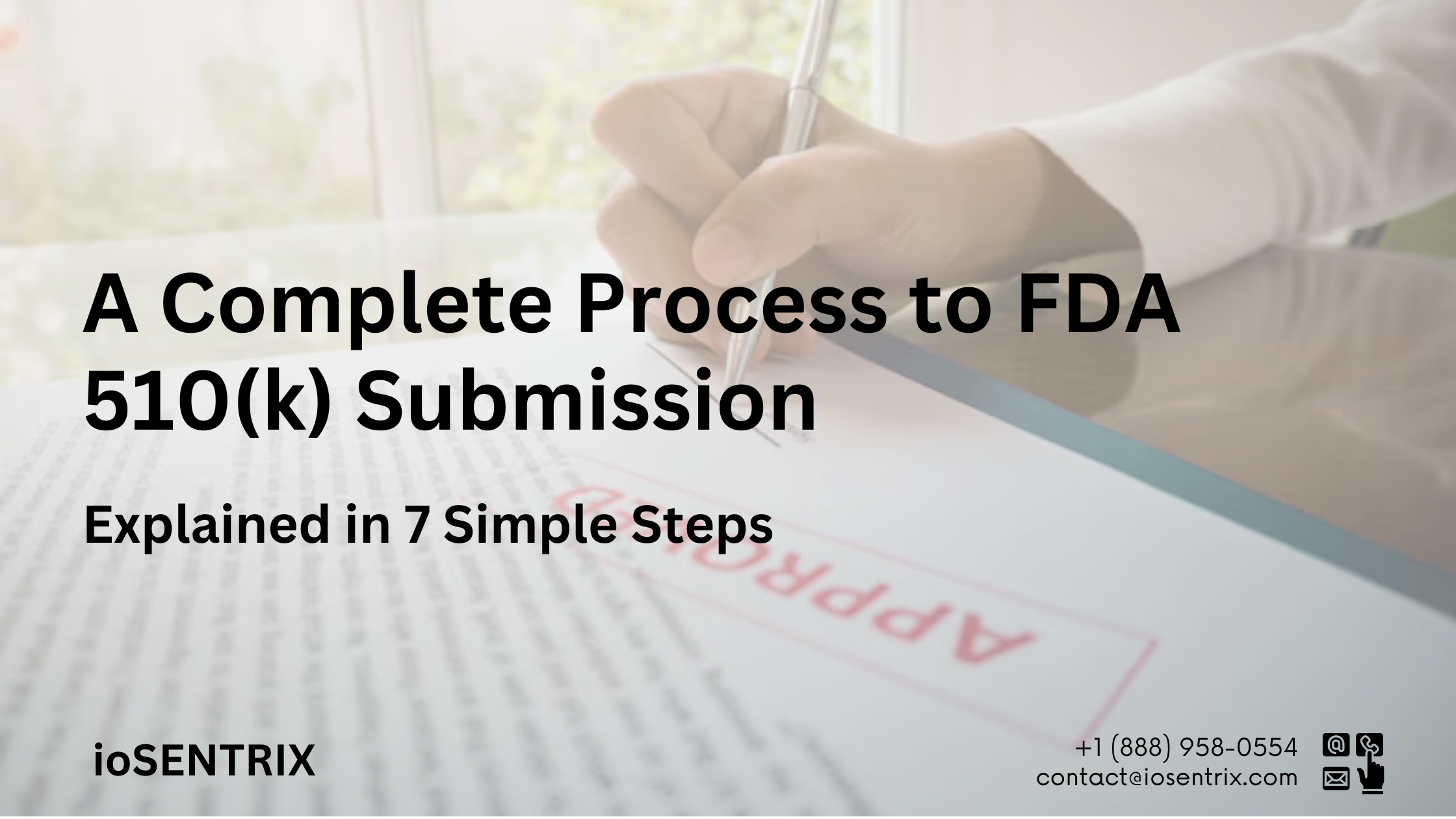 A Complete Process to FDA 510(k) Submission | ioSENTRIX